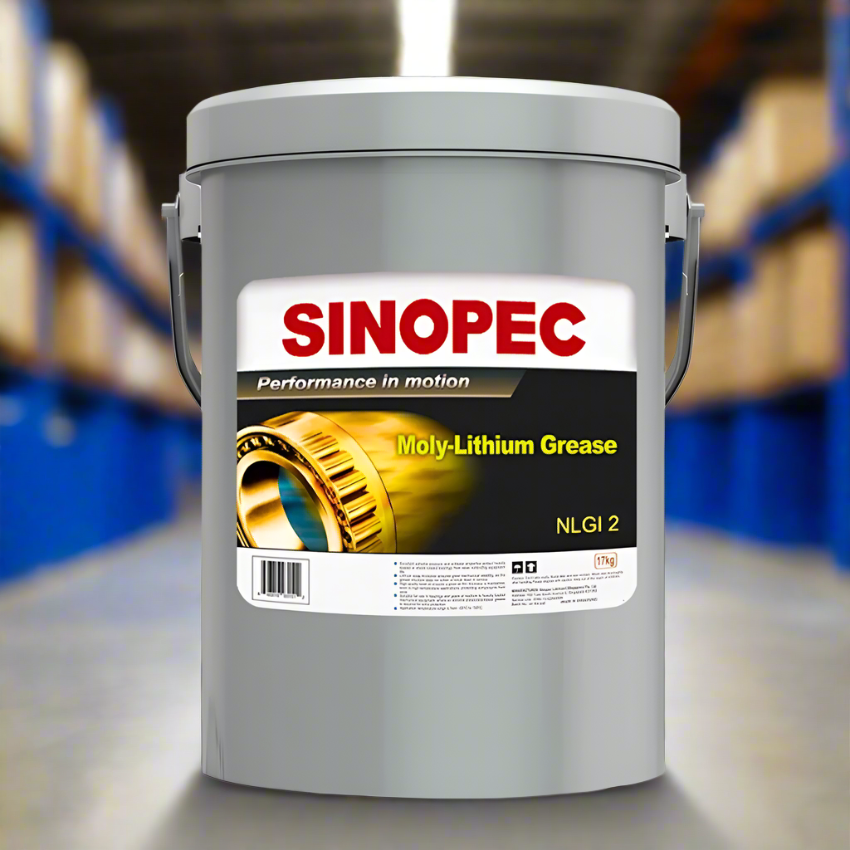 Front image of Sinopec Moly-Lithium Grease NLGI 2 pail of 17 kg.