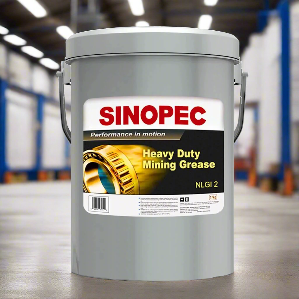 Front image of Sinopec Moly 5 EP2 Grease Heavy Duty LC Mining Grease NGLI2 Pail of 17kg.