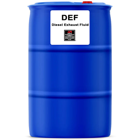 Front image of DEF Diesel Exhaust fluid drum of 200L.