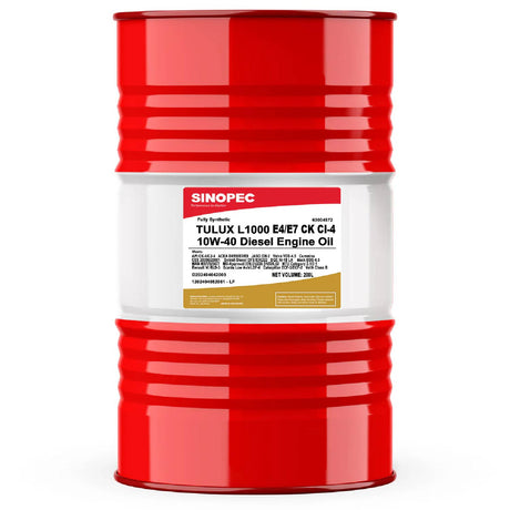 Image of Sinopec Tulux&nbsp; L1500 E6/E9/CK-4 10W-40 diesel engine oil fully synthetic .