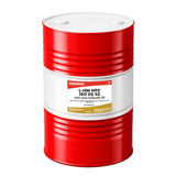 Red oil drum with Sinopec label on a white background