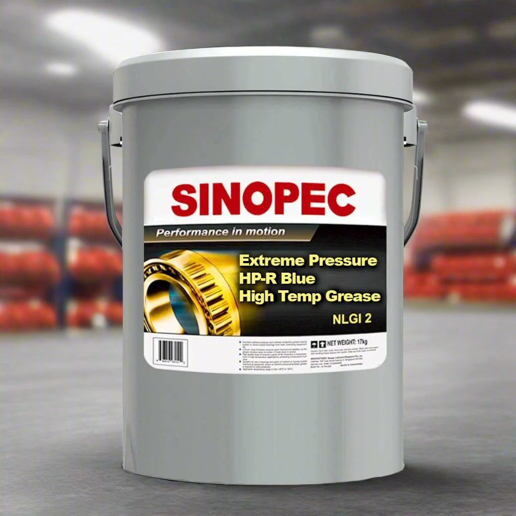 Front image of Sinopec_Extreme_Pressure_HP_R_Blue_Hi_Temp_Grease_NLGI_2_Pail of 17 kg.
