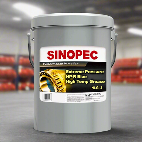 Front image of Sinopec_Extreme_Pressure_HP_R_Blue_Hi_Temp_Grease_NLGI_2_Pail of 17 kg.