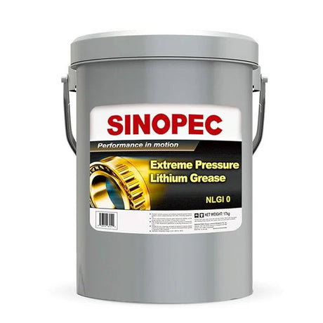 Front image of Sinopec Extreme Pressure Lithium Grease NLGI 0 pail of 17 kg.