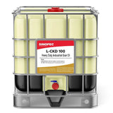 Front image of Sinopec L-CKD 100 Heavy Duty Industrial Gear Oil tote of 1000L.