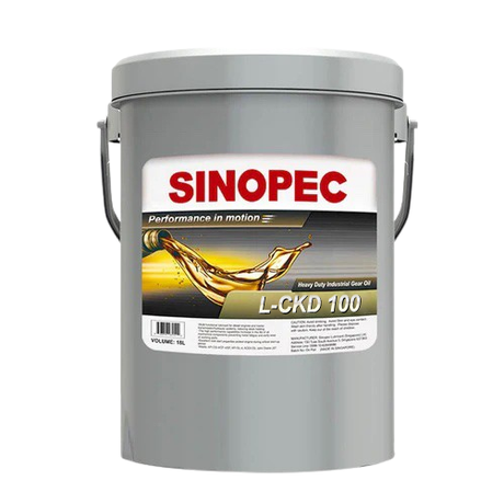 Front image of Sinopec L-CKD 100 pail of 18L.