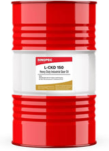 Front image of Sinopec L-CKD 150 Heavy Duty Industrial Gear Oil drum of 200L.