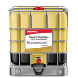 Front image of Sinopec Tulux T700 CK4 E9 15W40 IBC tote of synthetic diesel engine oil 1000 L.